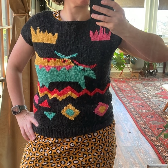 Vintage 80's Segue Sleeveless Sweater Small - Picture 7 of 7